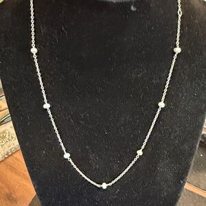 Pura Vida Silver Pearl Station Necklace